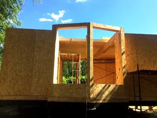 Haus nach Projekt „Musterhaus“, Gebiet Moskau: Wandmontage