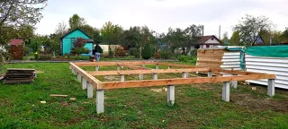 Haus nach individuellem Projekt, Gebiet Wladimir: Fundament und Grundrahmen