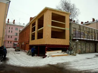 Anbau 86,02 m² nach individuellem Entwurf, Yaroslavl: Wandmontage
