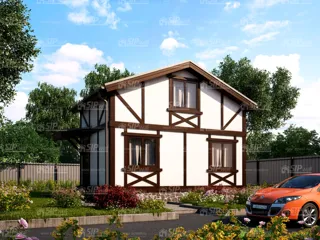 Haus nach Projekt „Kleines Ferienhaus“, Gebiet Kostroma: Projektvisualisierung