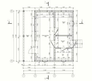Haus 38 m², individuelles Projekt, SNT „Schtschit“: Grundriss des Projekts