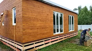 Haus nach Projekt „Mistika - S2.8“, Dorf Kukarino: Fassadenverkleidung