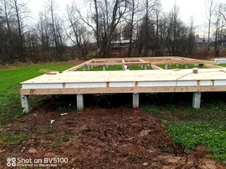 122 m² house built to a custom design, Alferevo village: SIP panel floor at level 0
