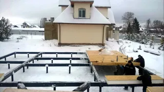 Haus nach Projekt „Jastreb“, Rybinsk: Fundament und Grundrahmen