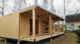 Haus nach Projekt „Mistika - S2.5“, SNT „Koltschugino“: Wandmontage