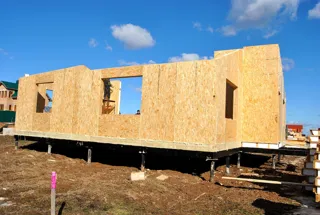 House based on the “Vega” design, Yaroslavl Region: wall assembly