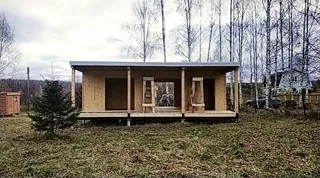 Haus nach Projekt „Mistika - S2.5“, SNT „Koltschugino“: Wandmontage