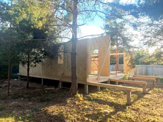Datscha nach Projekt „Barnhouse 76.1“, Gebiet Wladimir: Wandmontage