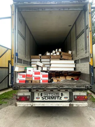Haus nach Projekt „Barnhouse 65“, Dorf Kryukovo: Lieferung des Hausbausatzes