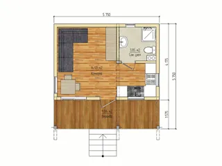 Haus nach Projekt „Neschnost“, Gebiet Iwanowo: Projektgrundriss