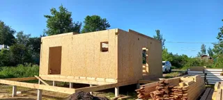 Haus 123,5 m² nach individuellem Projekt, Furmanov: Wandmontage