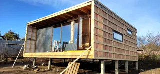Haus 54 m² nach Projekt „N4O-54“, Dorf Lezhnevo: Fassadenverkleidung