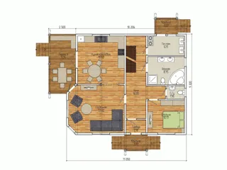 Haus nach Projekt „Markis“, Gebiet Moskau: Projektgrundriss