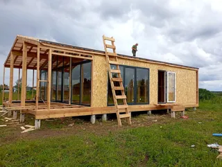 “Barnhouse 76” projesine göre ev, Kostroma bölgesi: tamamlanmış ev