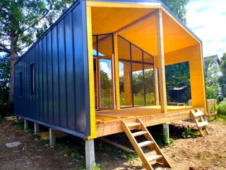 Haus 54 m², Projekt „Barnhouse 39“, Dorf Kalikino: fertiges Haus