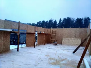 Haus 77,4 m², individuelles Projekt, SNT „Sadowod“: Wandmontage