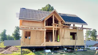 Haus nach Projekt „Sarja“, Kazan: Fassadenverkleidung