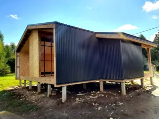Haus nach individuellem Projekt, Dorf Paneevo: Fassadenverkleidung