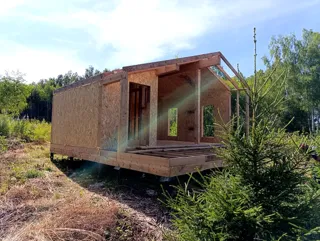 Haus nach Projekt „im Dorf Wjatkowo“, Gebiet Iwanowo: Wandmontage
