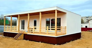 Haus nach Projekt „Mistika - K2.8“, Strunino: Fertiges Haus