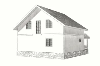 Haus nach individuellem Entwurf, Siedlung Sadovyy: Projektvisualisierung