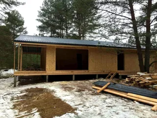 “Barnhouse 110” projesine göre ev, Vidogoshchi köyü: tamamlanmış ev