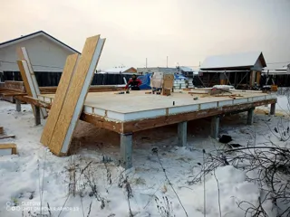Haus 147,5 m², Projekt „Jessentuki 8x8“, Siedlung Pervyy: Wandmontage
