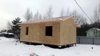Haus nach Projekt „Slawjanskij Skit“, Region Jaroslawl: Wandmontage