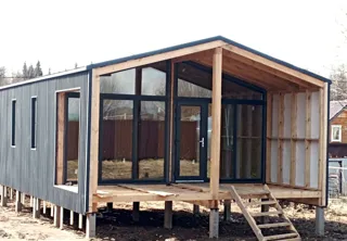 Haus 54 m², Projekt „Barnhouse 39“, Gebiet Moskau: fertiges Haus