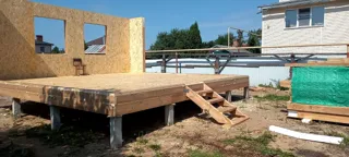 Haus nach Projekt „Amelija“, Gebiet Iwanowo: Wandmontage
