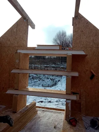 Haus 76 m² nach individuellem Projekt, Dorf Tulchino: Wandmontage