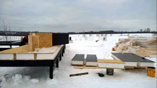 Haus nach Projekt „Amulet“, Rybinsk: Fundament und Grundrahmen