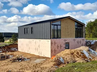 Haus 100 m², Projekt „Barnhouse 76.1“, Dorf Izbizhe: fertiges Haus