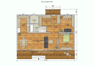 House based on the “Ivalo” design, Beli village: design floor plan
