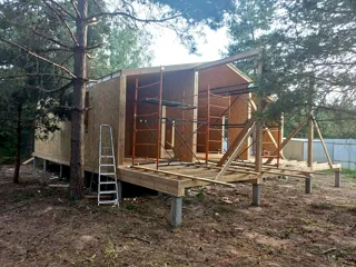 Datscha nach Projekt „Barnhouse 76.1“, Gebiet Wladimir: Wandmontage