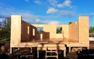 Haus 112,5 m², Projekt „Kostroma“, Dorf Nastasino: Wandmontage