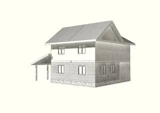Haus nach individuellem Entwurf, Dorf Iskan: Projektvisualisierung