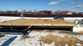 Garage nach Projekt „Slawjanka mini + Garage“, Dorf Nazarovo: Fundament und Grundrahmen