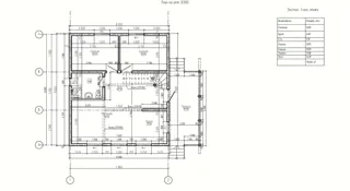 Haus nach individuellem Entwurf, Dorf Telyatevo: Grundriss des Projekts