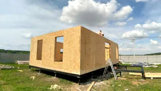 Haus nach Projekt „Finnisch 70“, Gebiet Moskau: Wandmontage