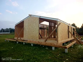 Haus nach Projekt „Barnhouse 110“, Dorf Ivantsevo: Wandmontage