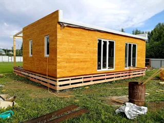 Haus nach Projekt „Mistika - S2.8“, Dorf Kukarino: Fassadenverkleidung