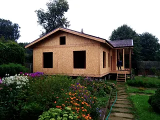 Custom-design house, Shurintsevo village: finished building