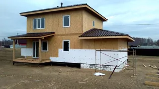 Garage nach Projekt „Slawjanka mini + Garage“, Dorf Nazarovo: Fassadenverkleidung