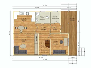 Haus nach Projekt „Utes“, Dorf Sukhanikha: Projektgrundriss