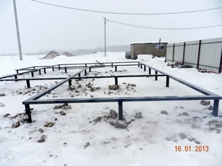 Haus nach Projekt „Arsamas“, Dorf Belyanitsy: Fundament und Grundrahmen