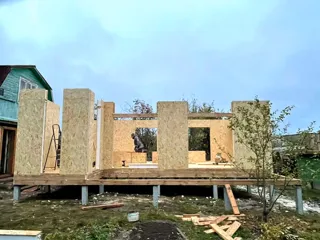 Haus nach Projekt „Mistika - E2.8“, Gebiet Nischni Nowgorod: Wandmontage