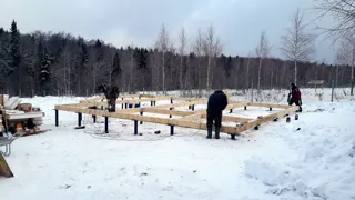 Haus nach individuellem Projekt, Gebiet Moskau: Fundament und Grundrahmen