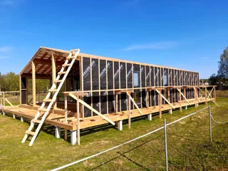 Haus nach Projekt „Barnhouse 110“, Dorf Ivantsevo: Fassadenverkleidung