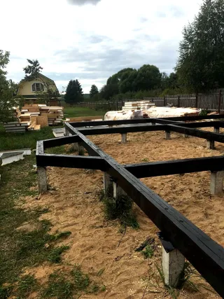 Haus nach Projekt „Jastreb“, Gebiet Iwanowo: Fundament und Grundrahmen